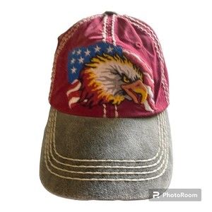 KBETHOS American Eagle Distressed Dark Burgundy StrapBack. Excellent Condition.